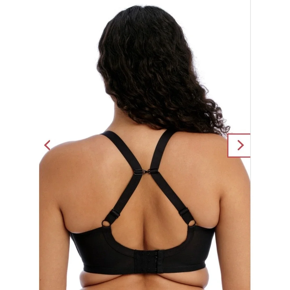 Elomi Energise EL8041 Underwire Sports Bra Black 40HH UK 40L US NWT Gym